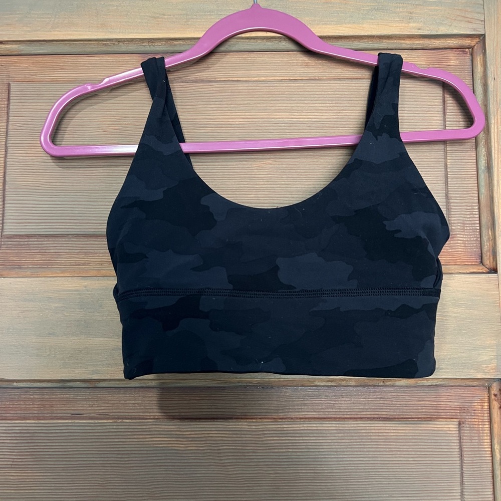 Lululemon Black Camouflage Reversible Sports Bra